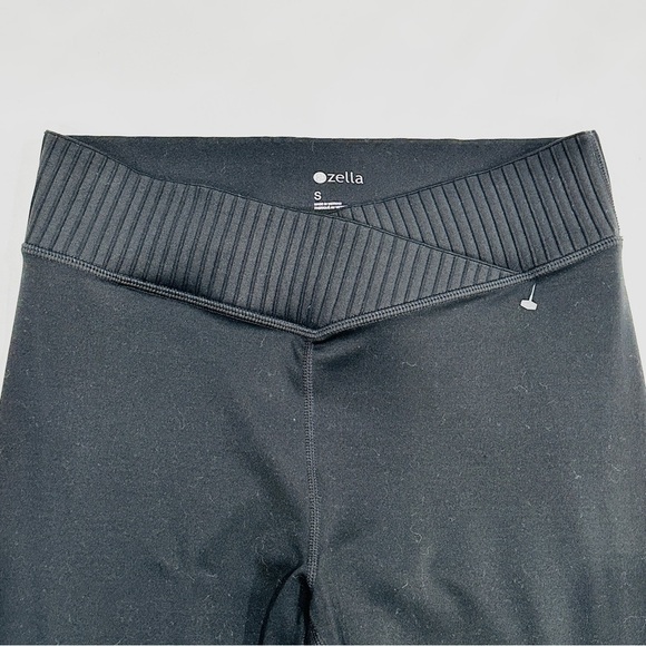 NWOT Zella Black Crossband Crossover High Waist Crop Leggings - Picture 3 of 5